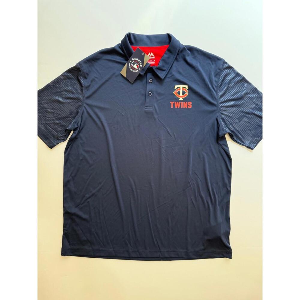 Minnesota Twins Navy MLB Polyester Polo Shirt Size XL Fanatics S18